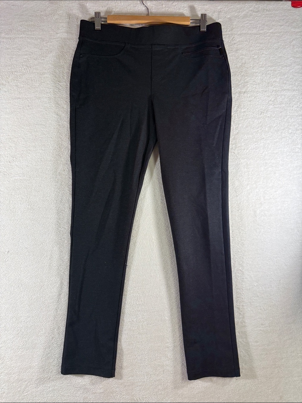 DKNY Black Slim Stretch Pull-On Pants